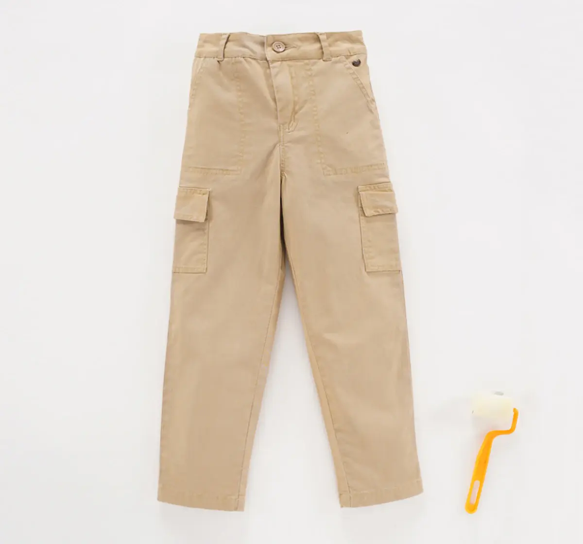 Solid Twill Cargo Trousers