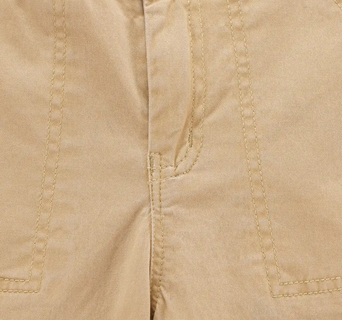 Solid Twill Cargo Trousers
