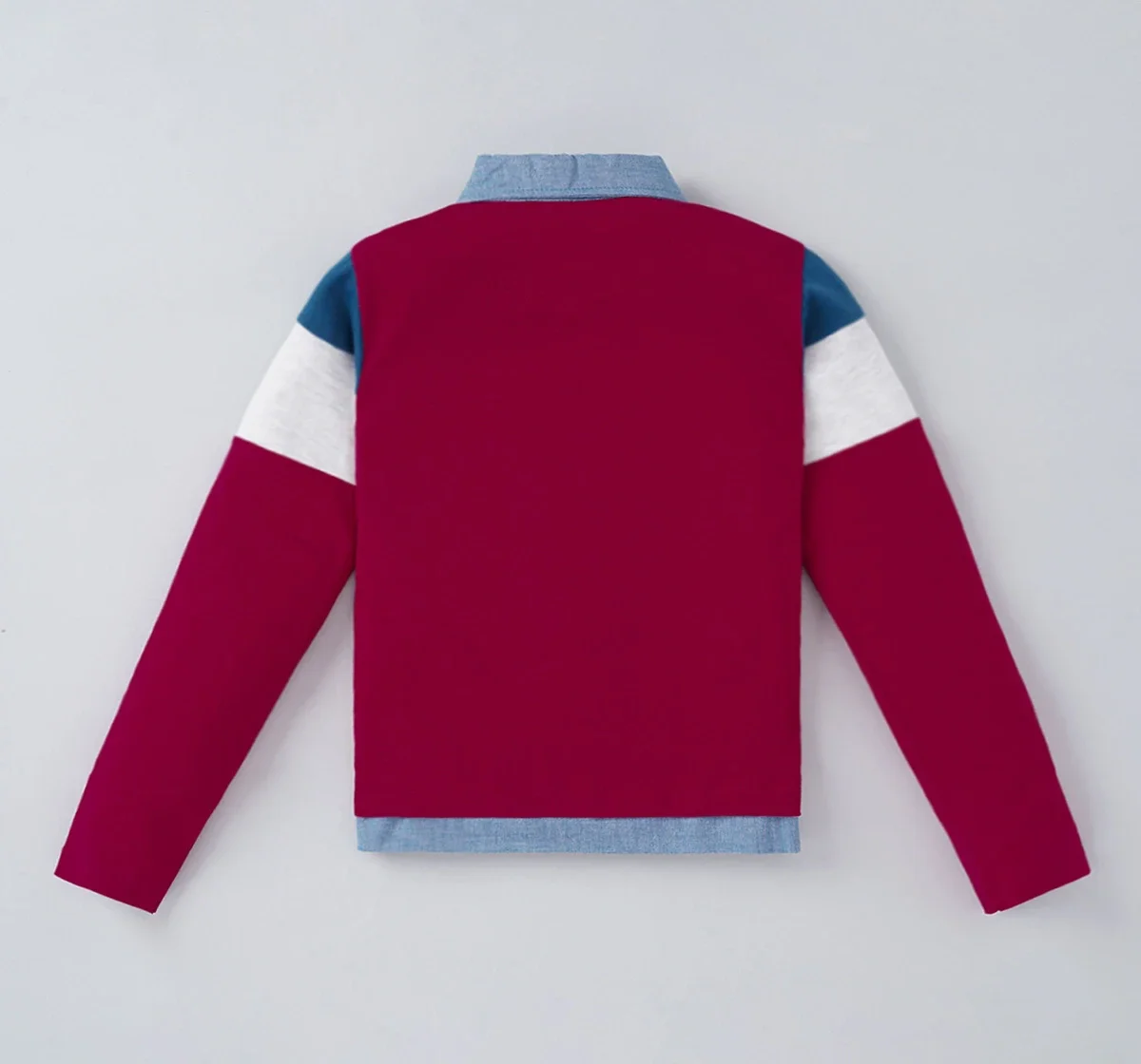 Polo T-Shirt With Woven Collar