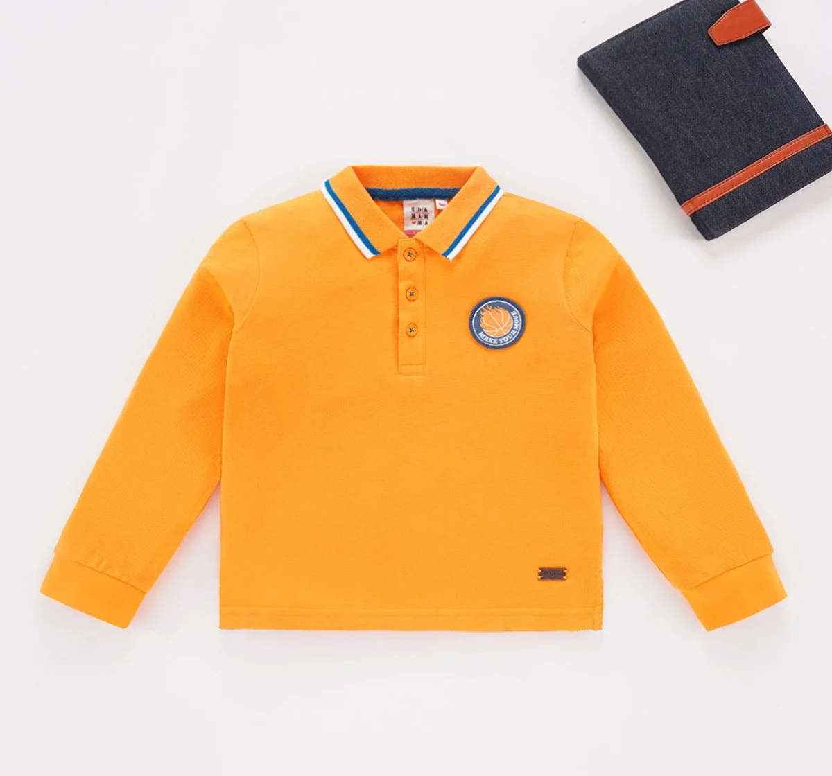 Full Sleeves Polo With Printed Badge
