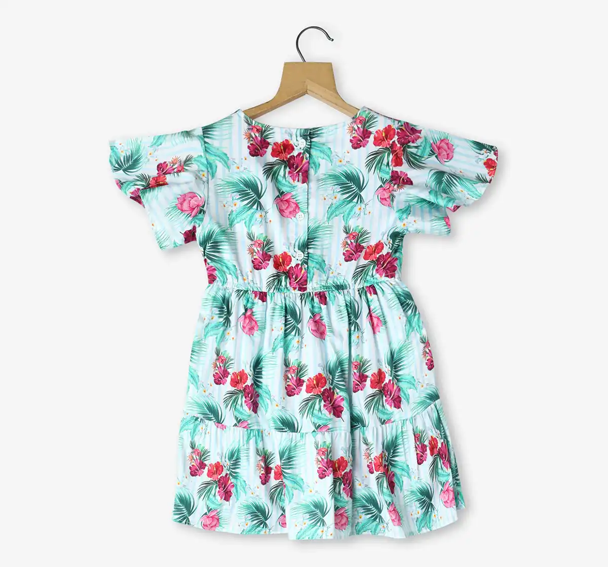 Girls All Over Print Flared Dress