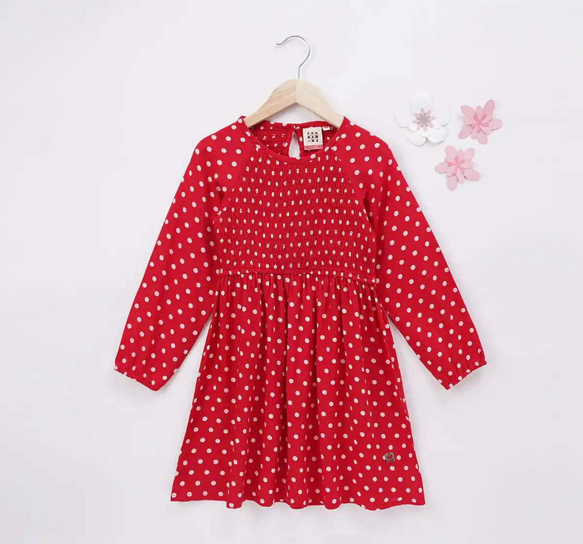 Girls Smocked Printed Dress