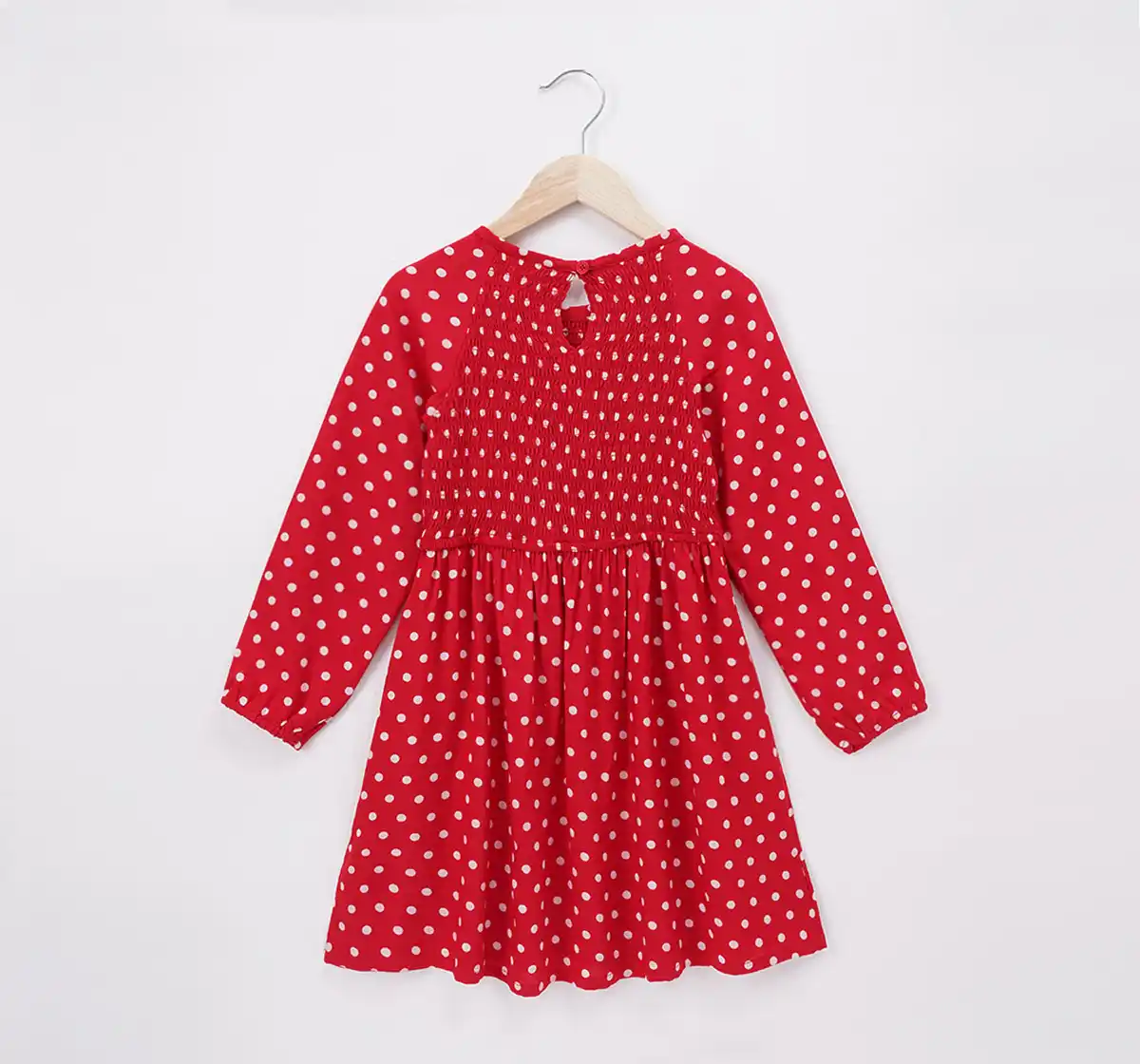 Girls Smocked Printed Dress