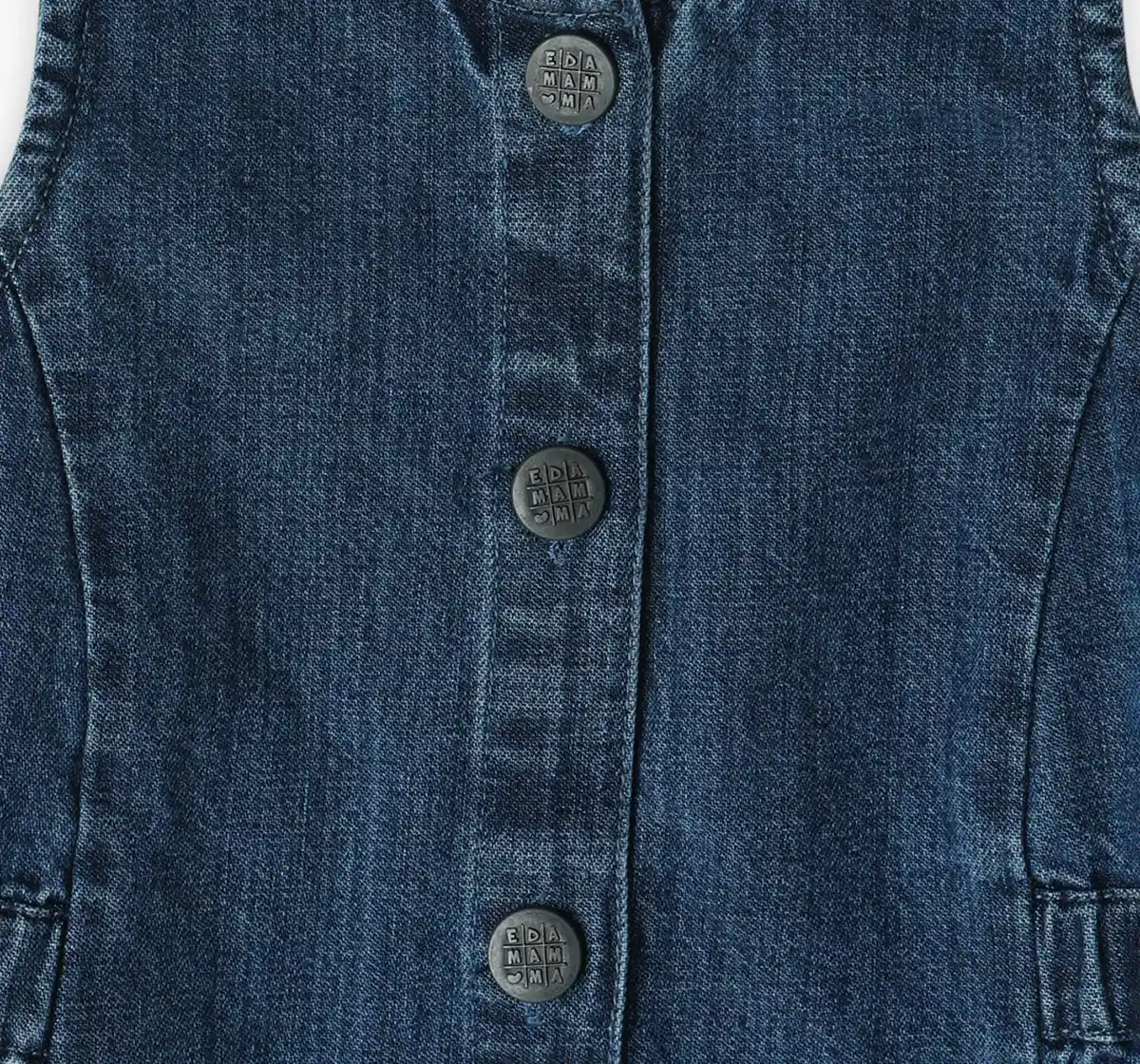 Girls Denim Dress With Tee