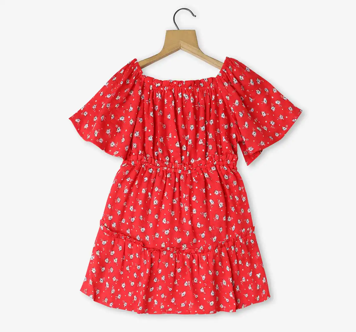 Girls Printed Tier Dress