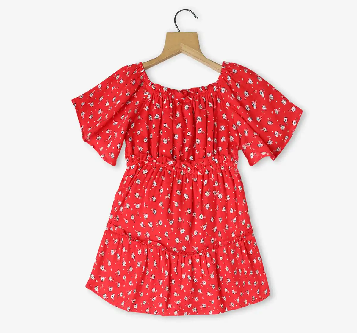Girls Printed Tier Dress