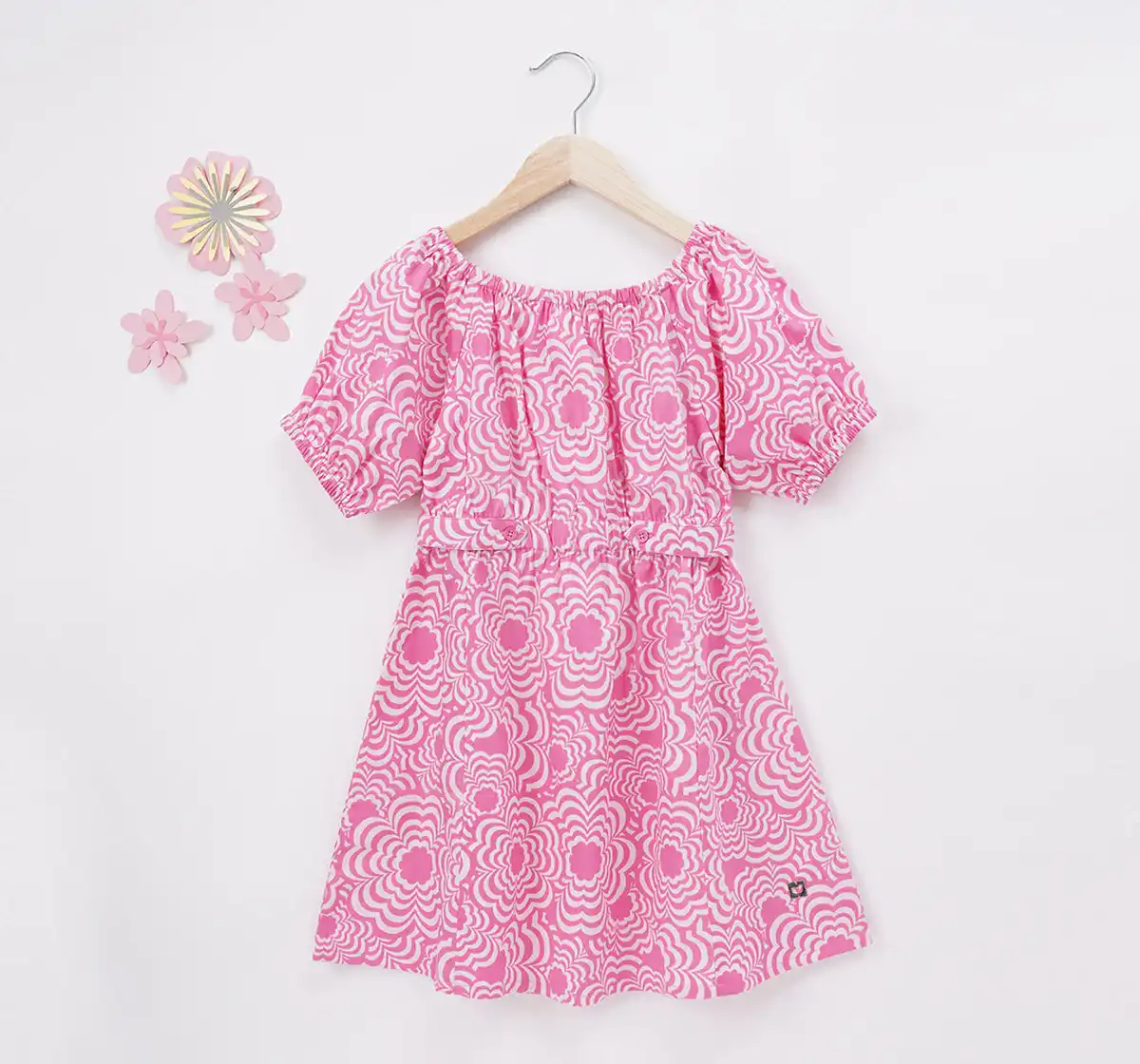 Girls Geometric Print Dress