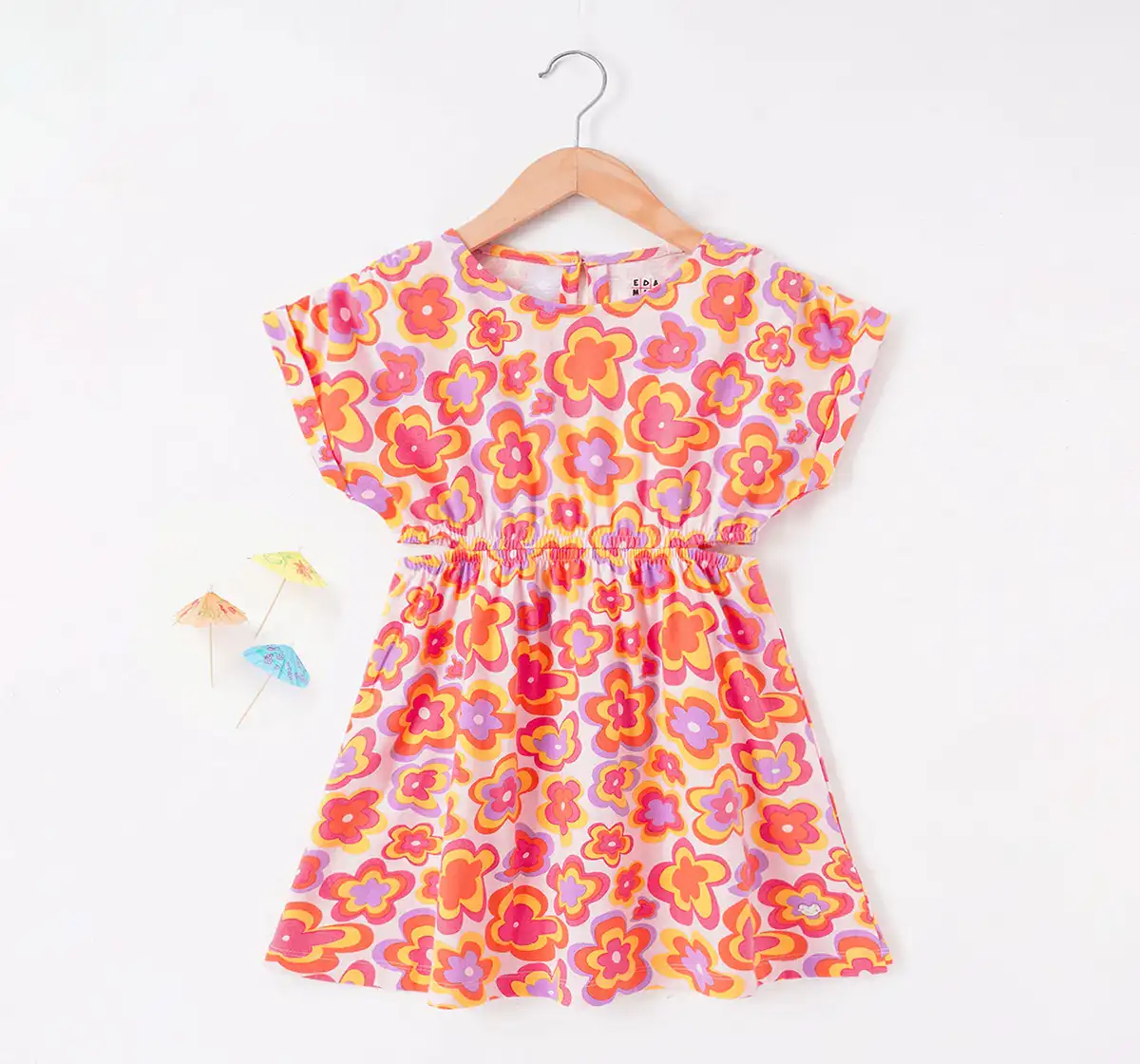 Girls Floral Printed Dress