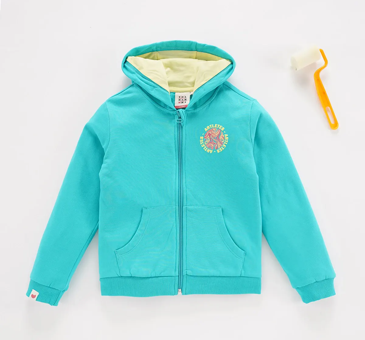 Girls Back Print Hooded Jacket