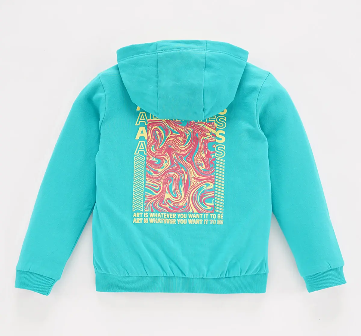 Girls Back Print Hooded Jacket