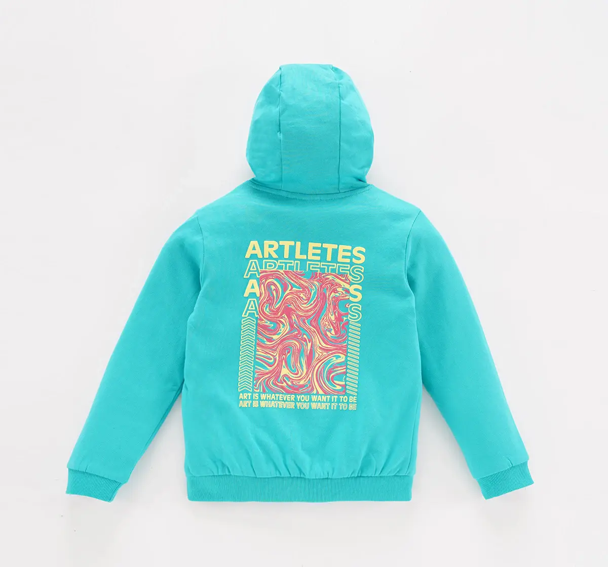 Girls Back Print Hooded Jacket