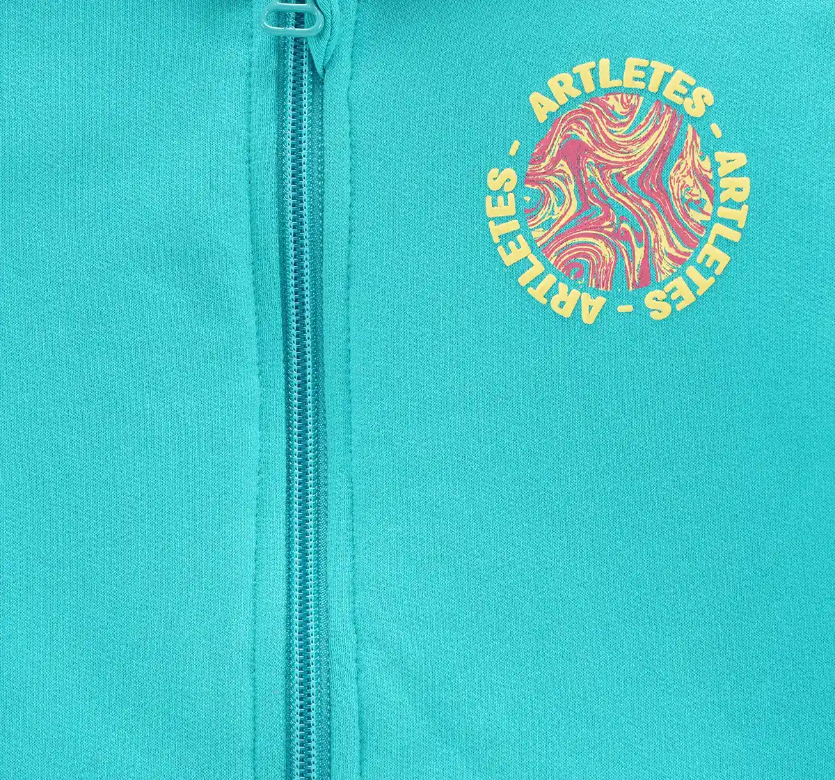 Girls Back Print Hooded Jacket