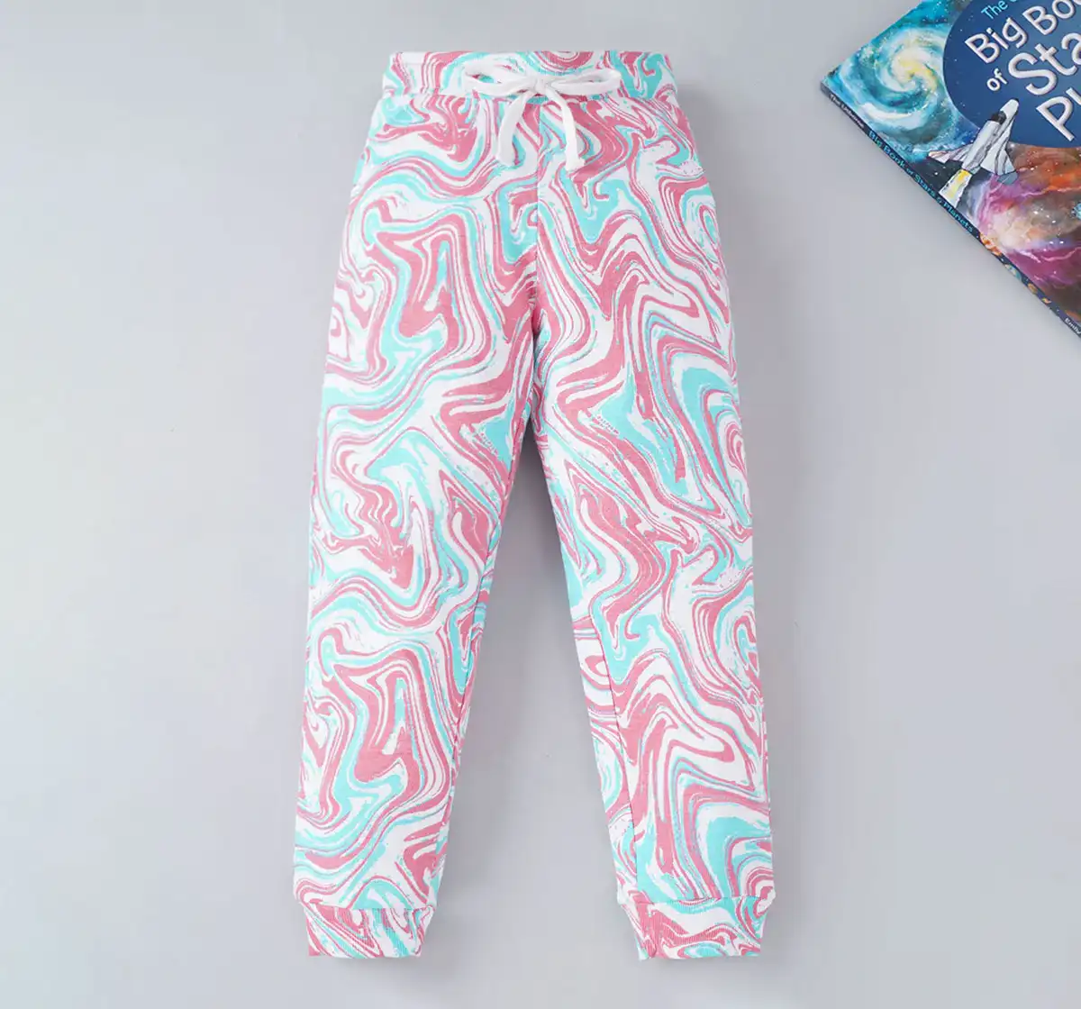 Girls Marble Print Jogger