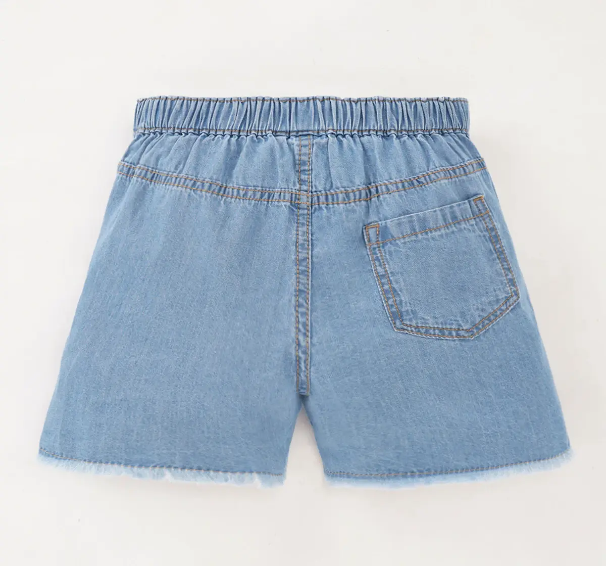 Girls Denim Asymmetric Shorts