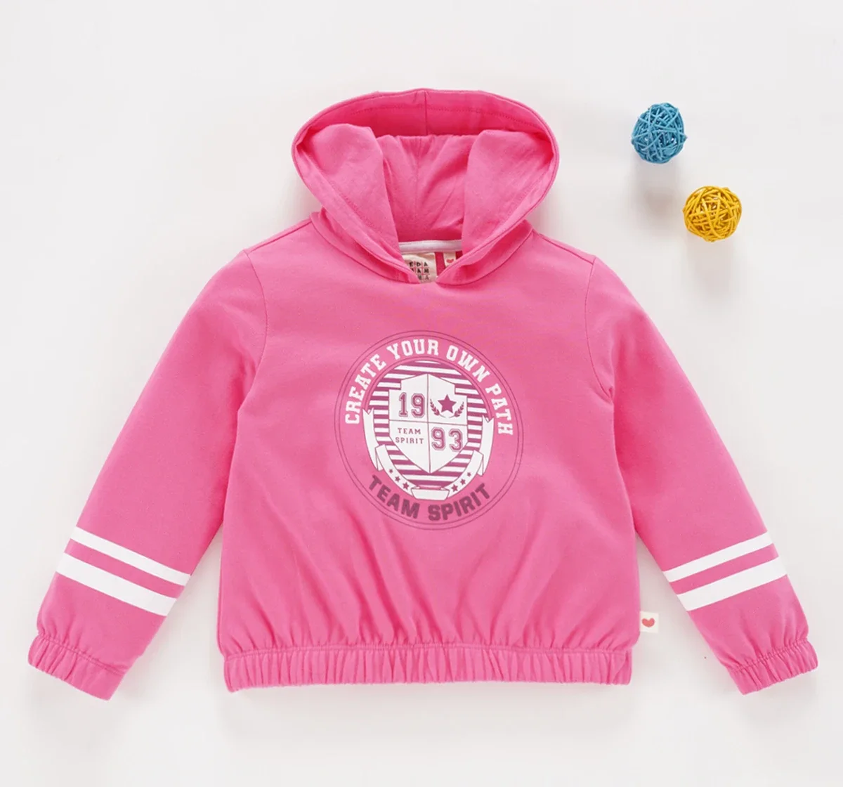 Girls Printed Full Sleeves Hoodie