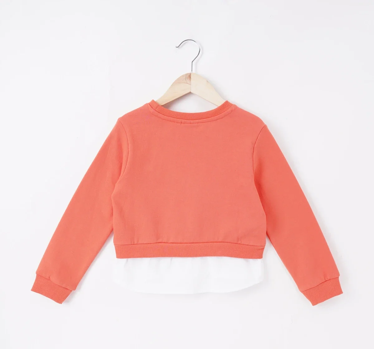 Girls Chest Print Full Sleeves Sweatshirt