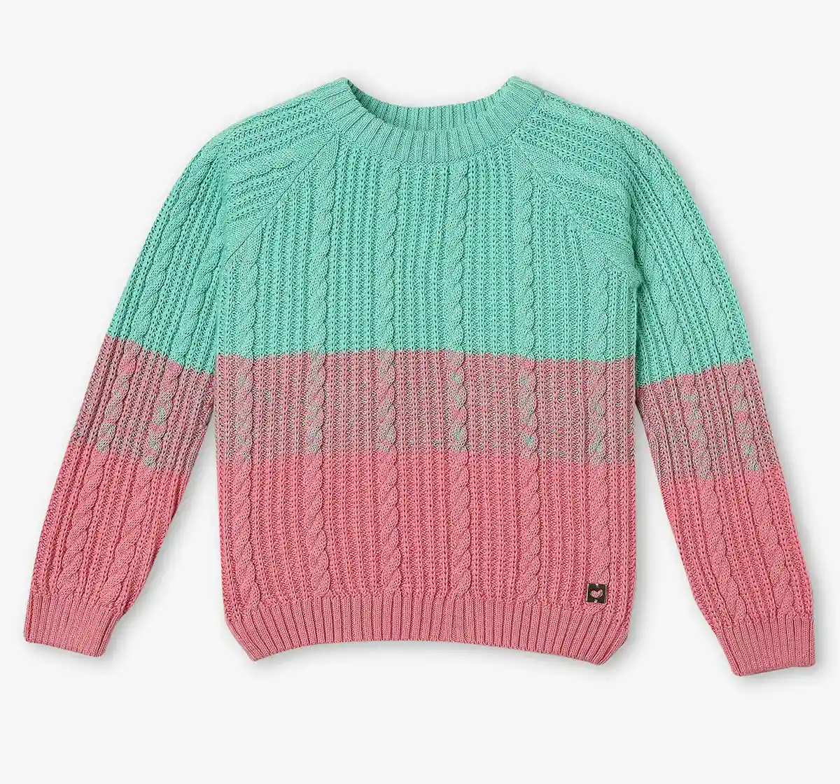 Girls Ombre Full Sleeves Sweater