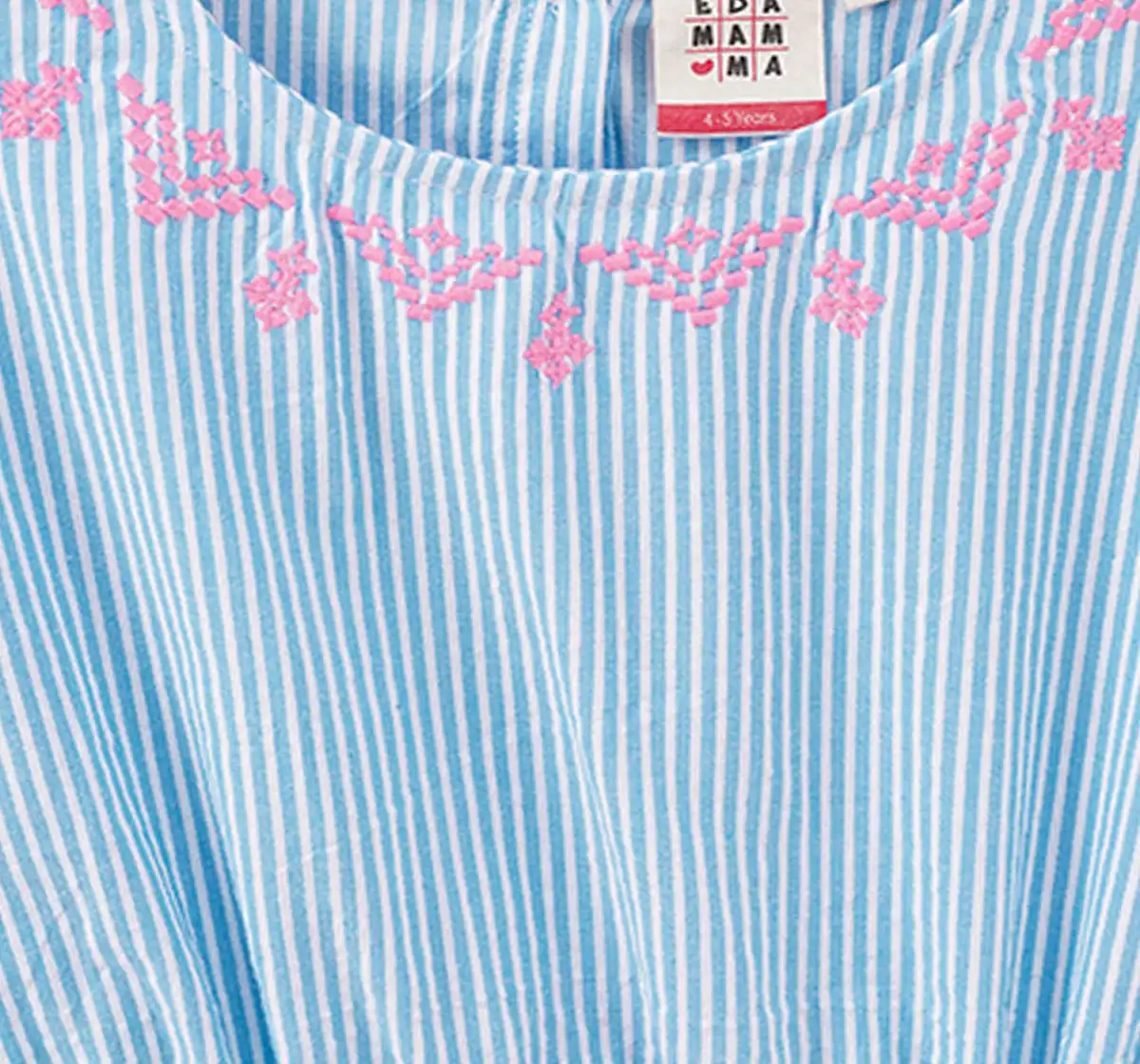 Kaftan Top With Neck Embroidery