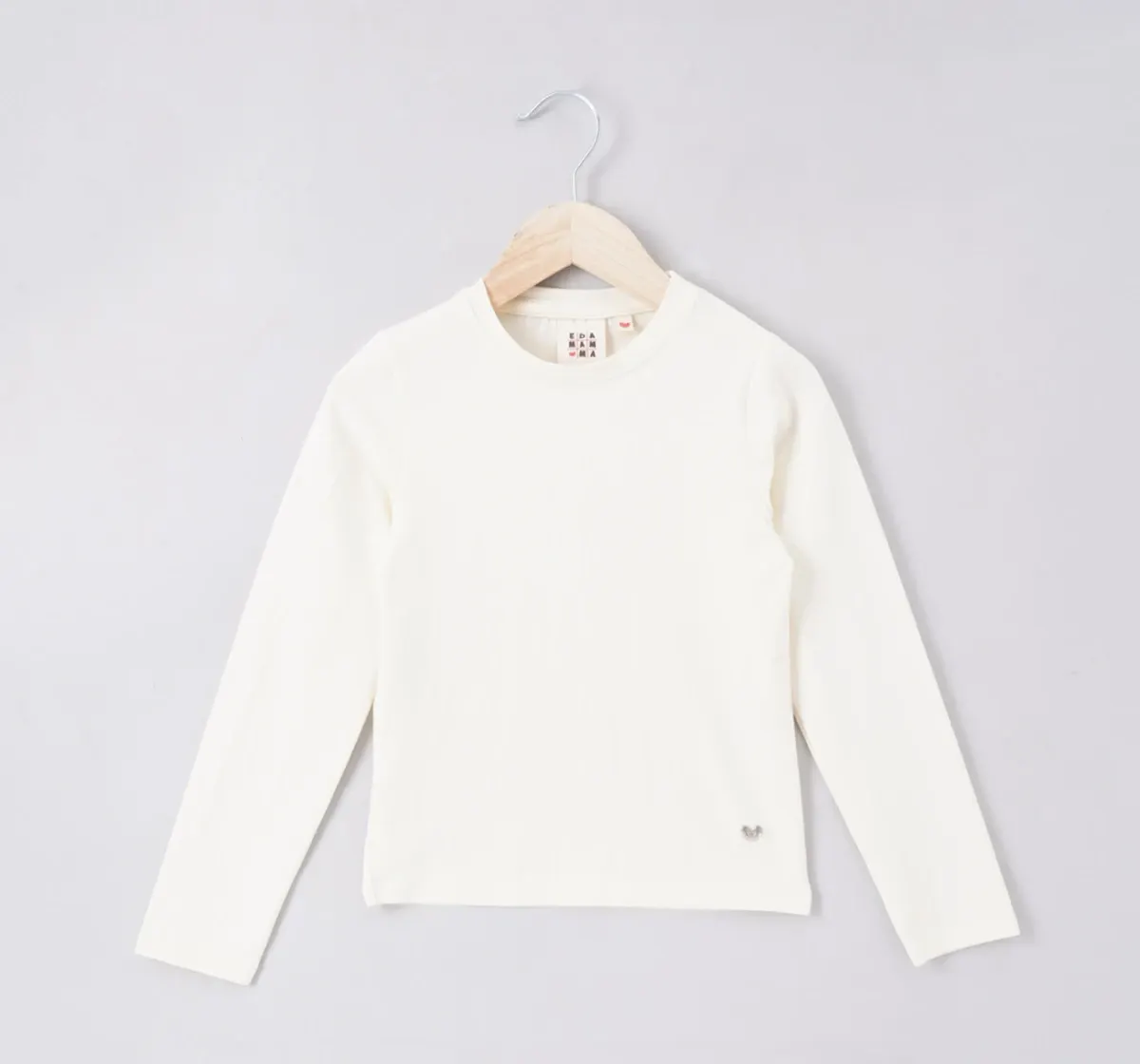 Girls Embroidered Overlap Tee