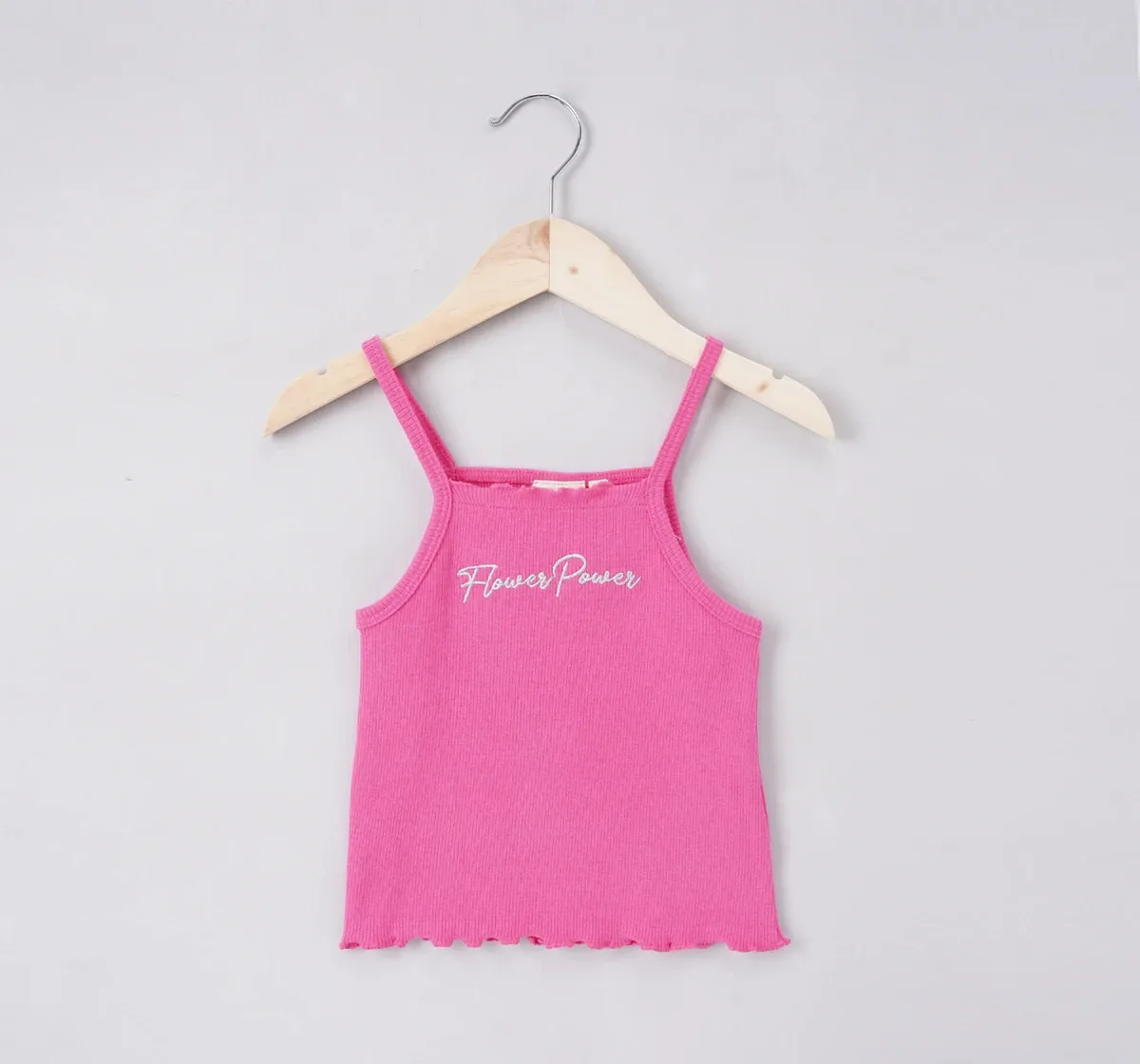 Girls Embroidered Overlap Tee