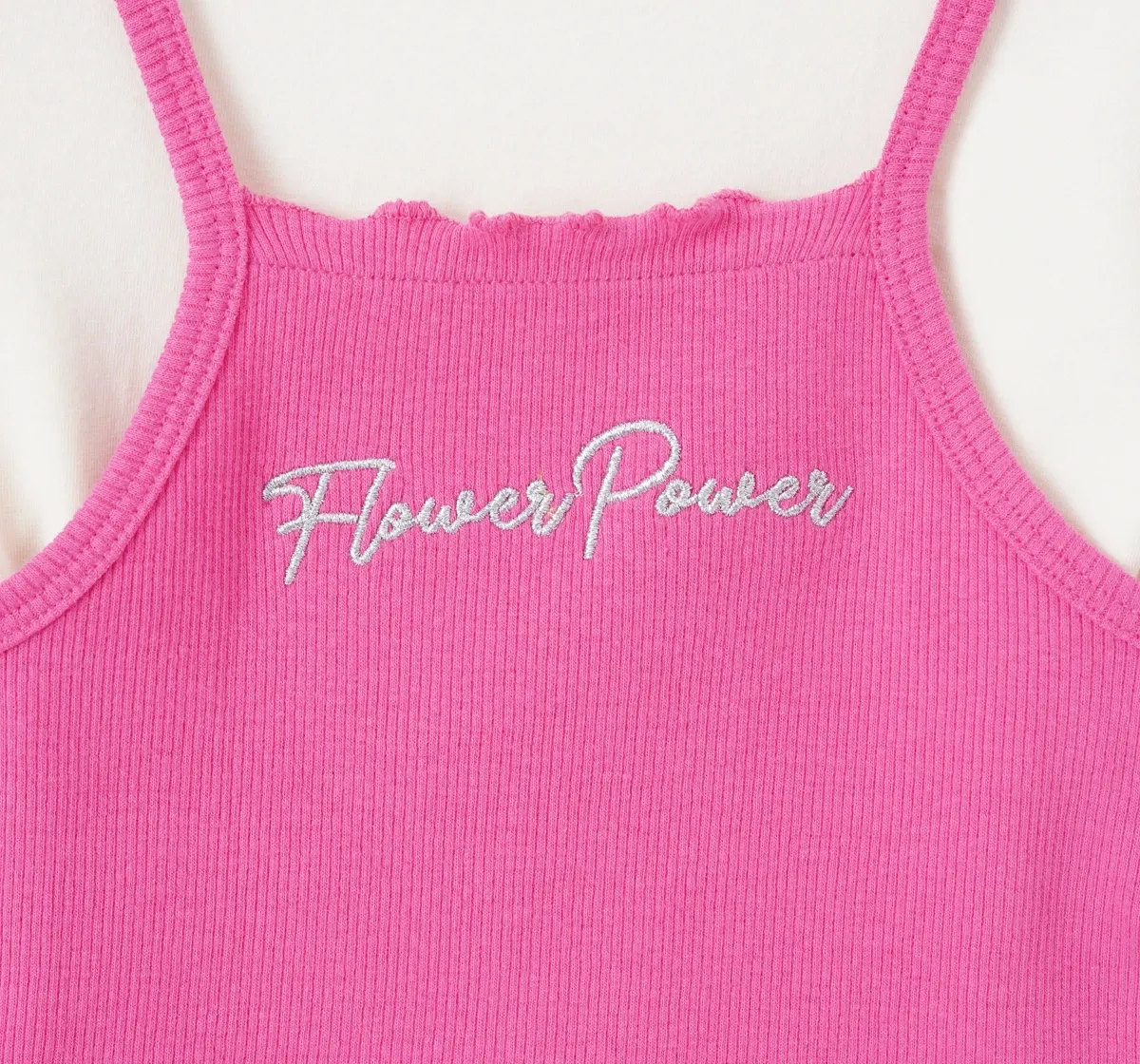 Girls Embroidered Overlap Tee