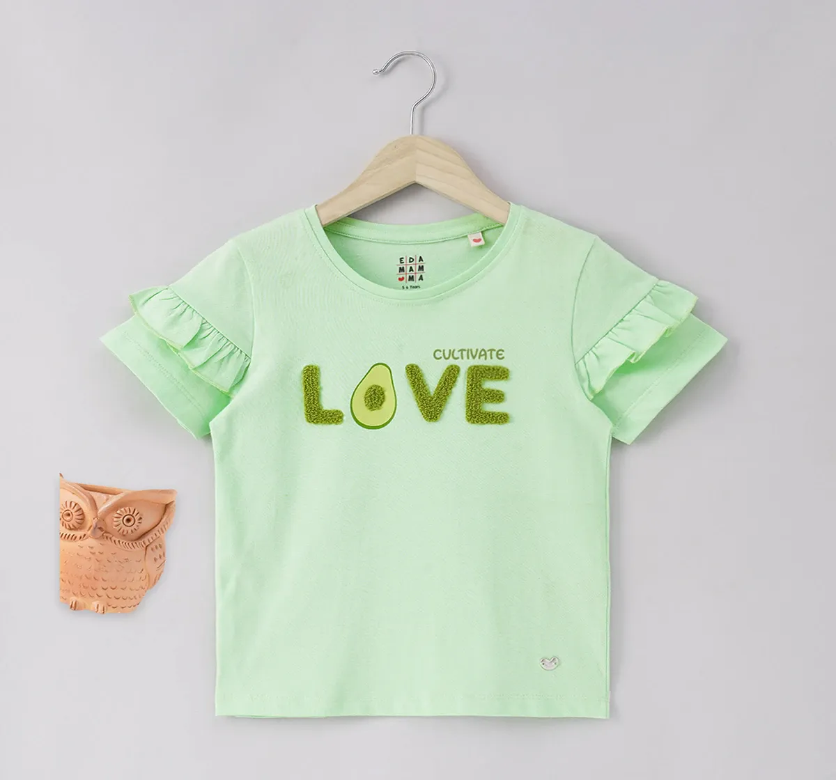 Girls Half Sleeves Embroidered T-Shirt