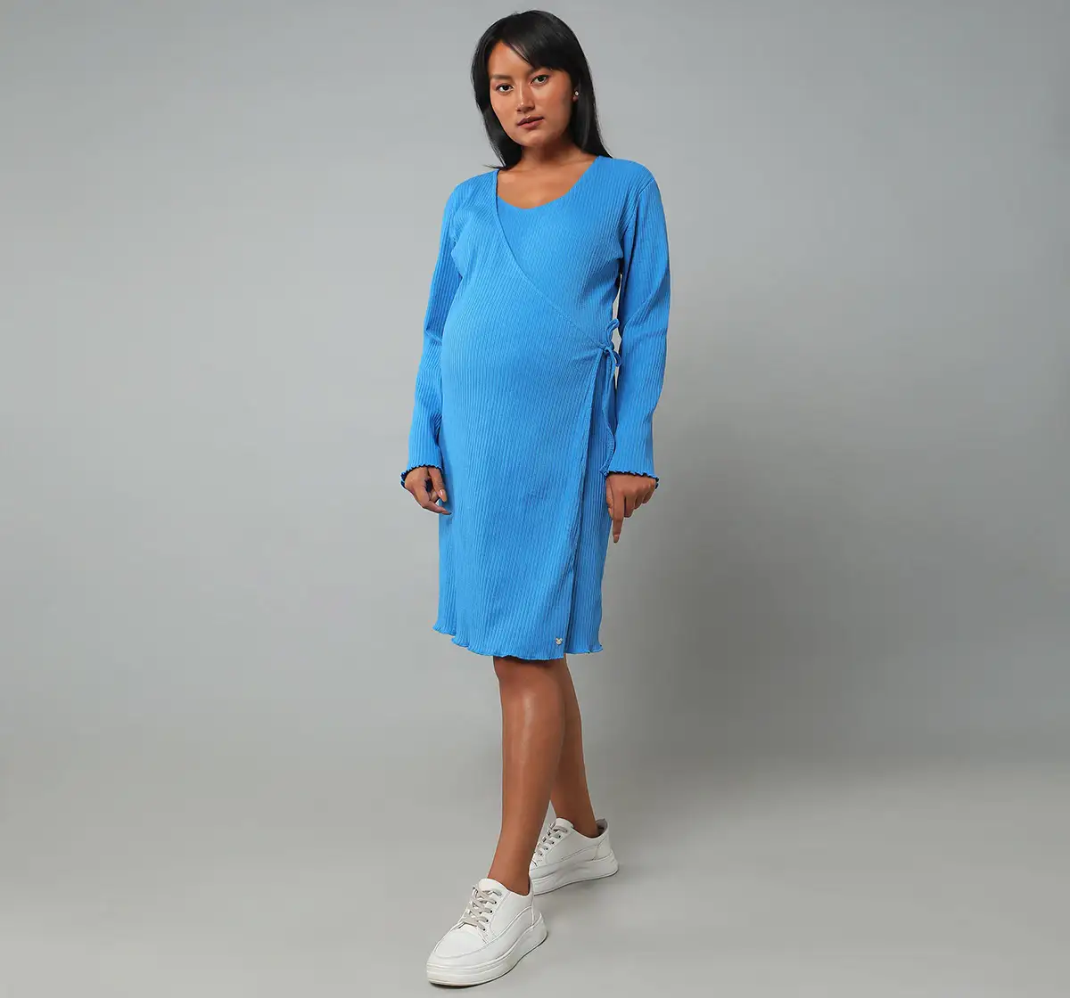Maternity Wrap Around Dress With Tieup