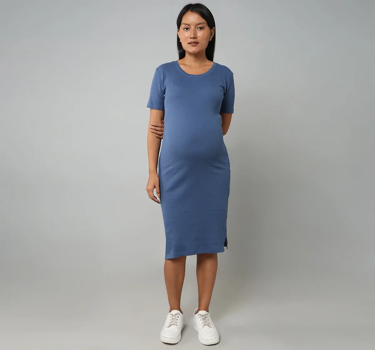 Maternity Bodycon Rib Dress