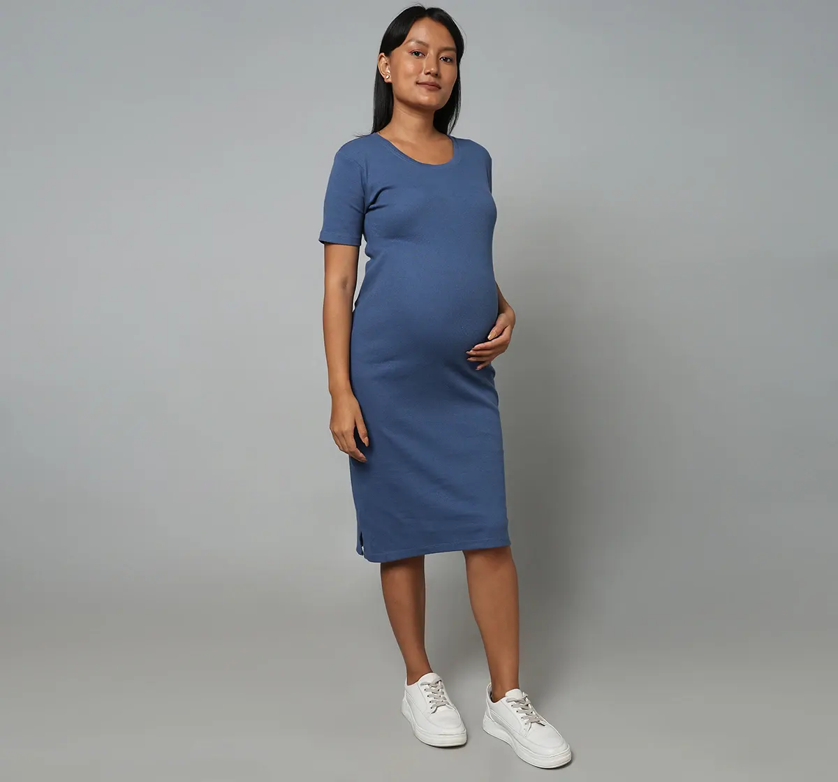 Maternity Bodycon Rib Dress