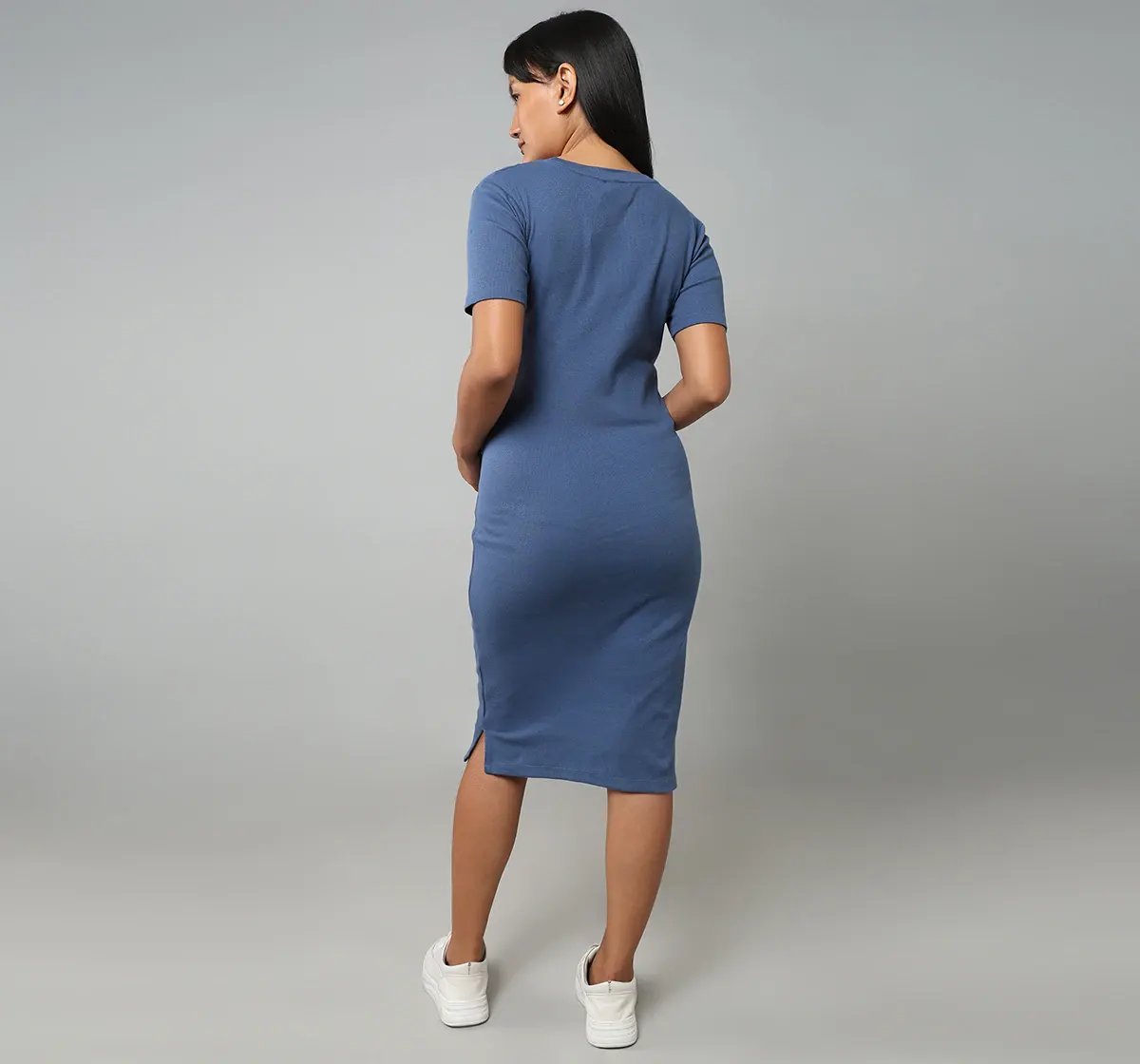 Maternity Bodycon Rib Dress