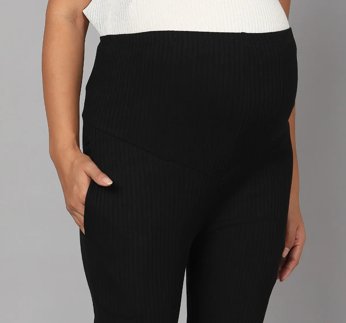 Maternity Solid Leggings - Black