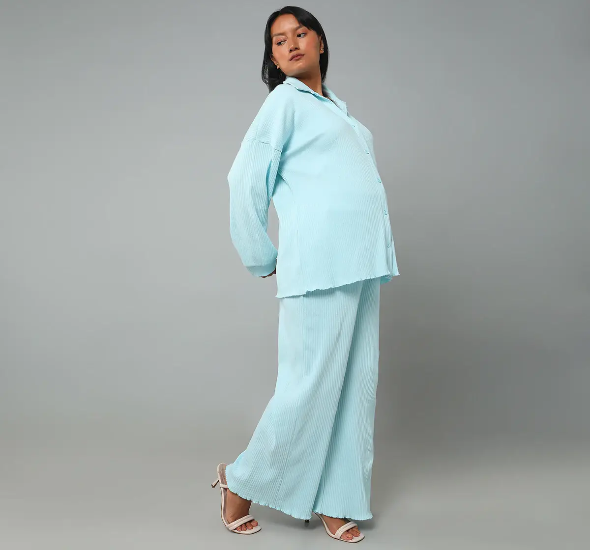 Maternity Rib Set With Hem Detailing