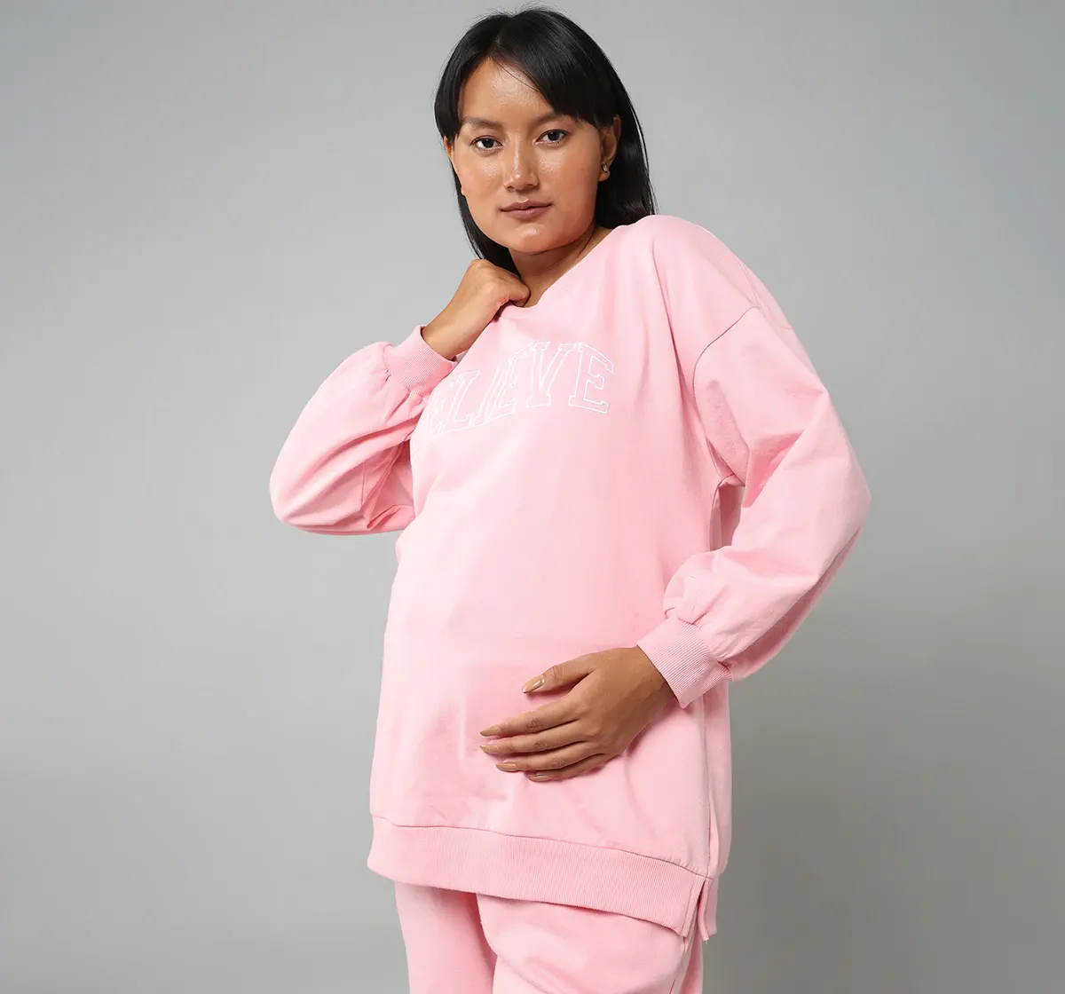 Maternity Sweatshirt With Jogger Set