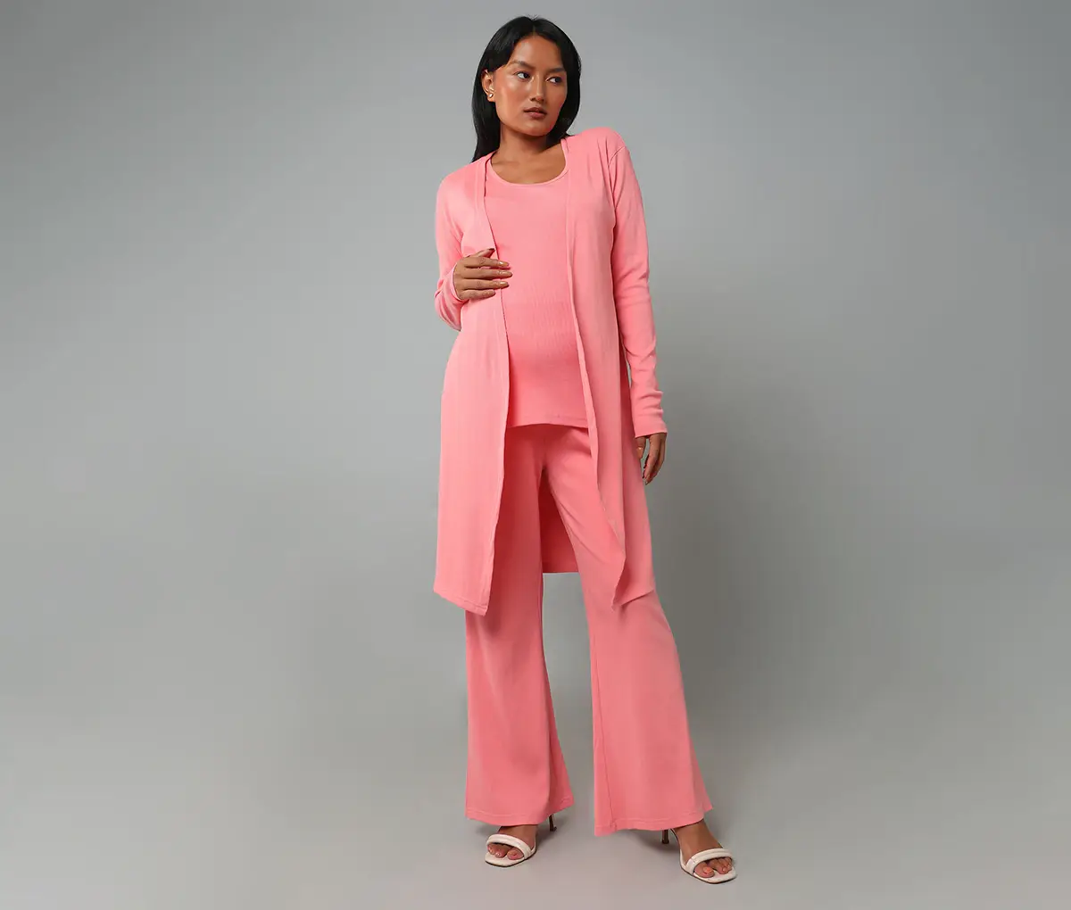 Maternity 3 Piece Lounge Set - Pink