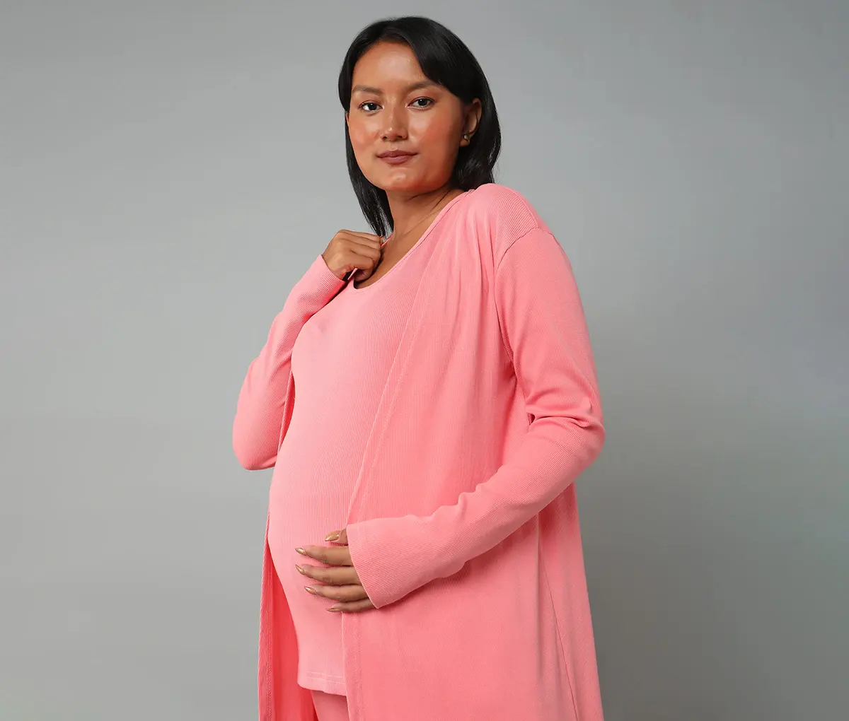 Maternity 3 Piece Lounge Set - Pink