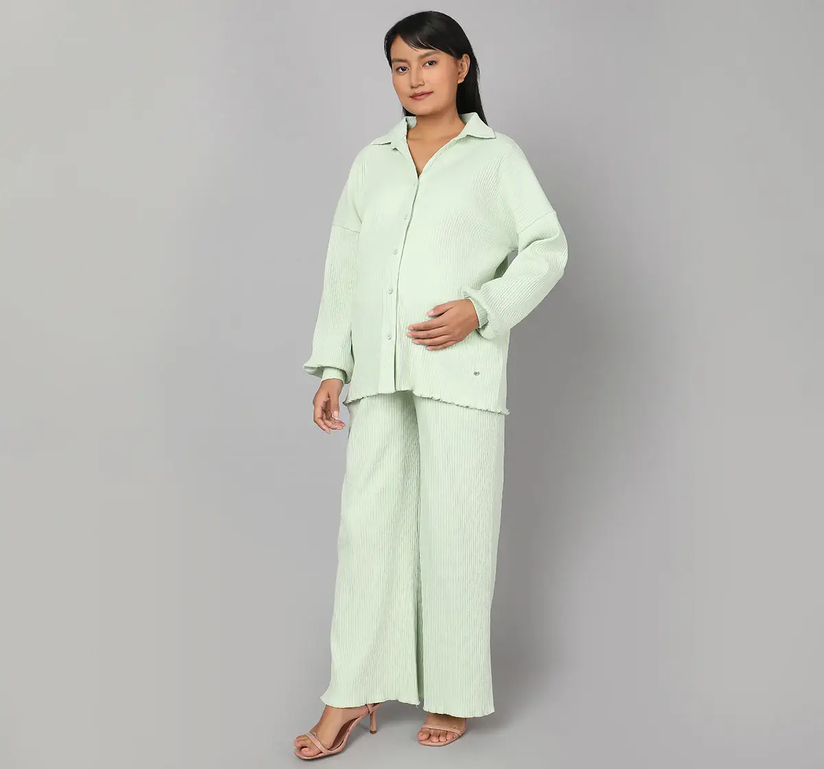 Maternity 2 Pc Co-ordinate Sets - Mint Green