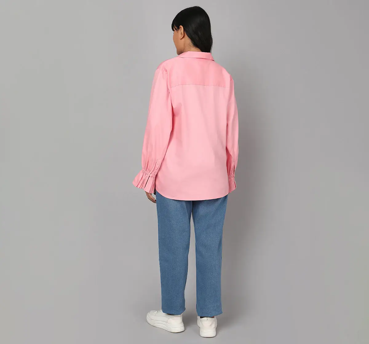 Maternity Frill Sleeves Shirt - Pink