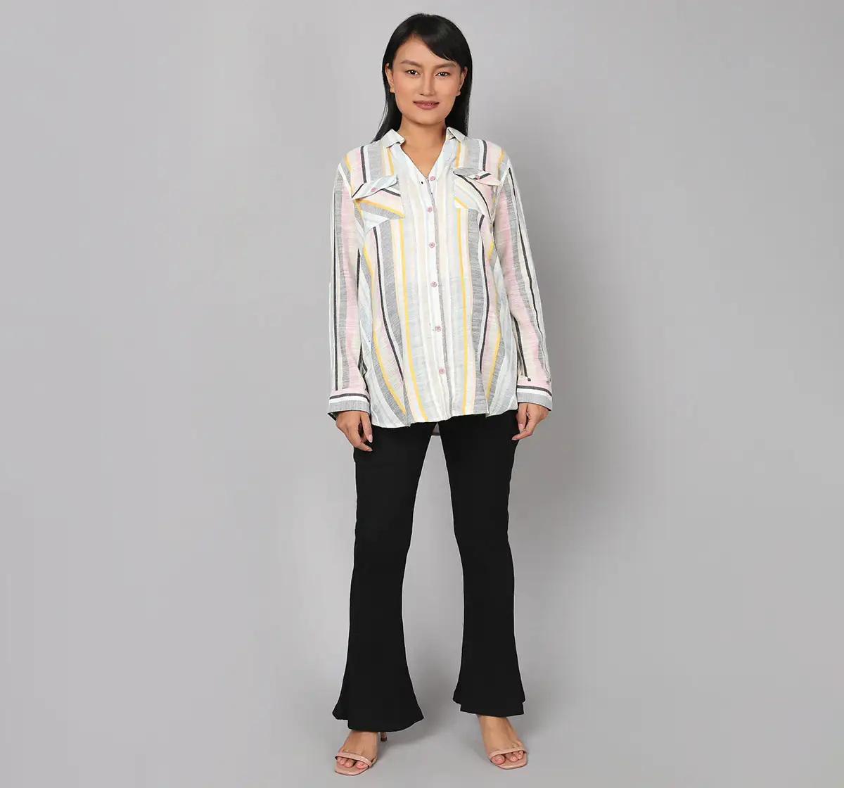 Maternity Striped Shirt - Multicolor