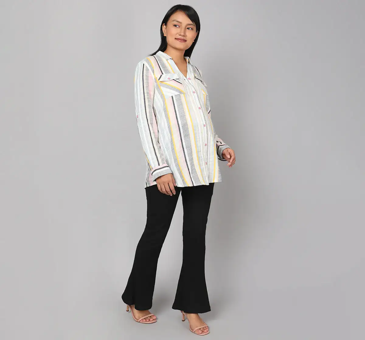 Maternity Striped Shirt - Multicolor