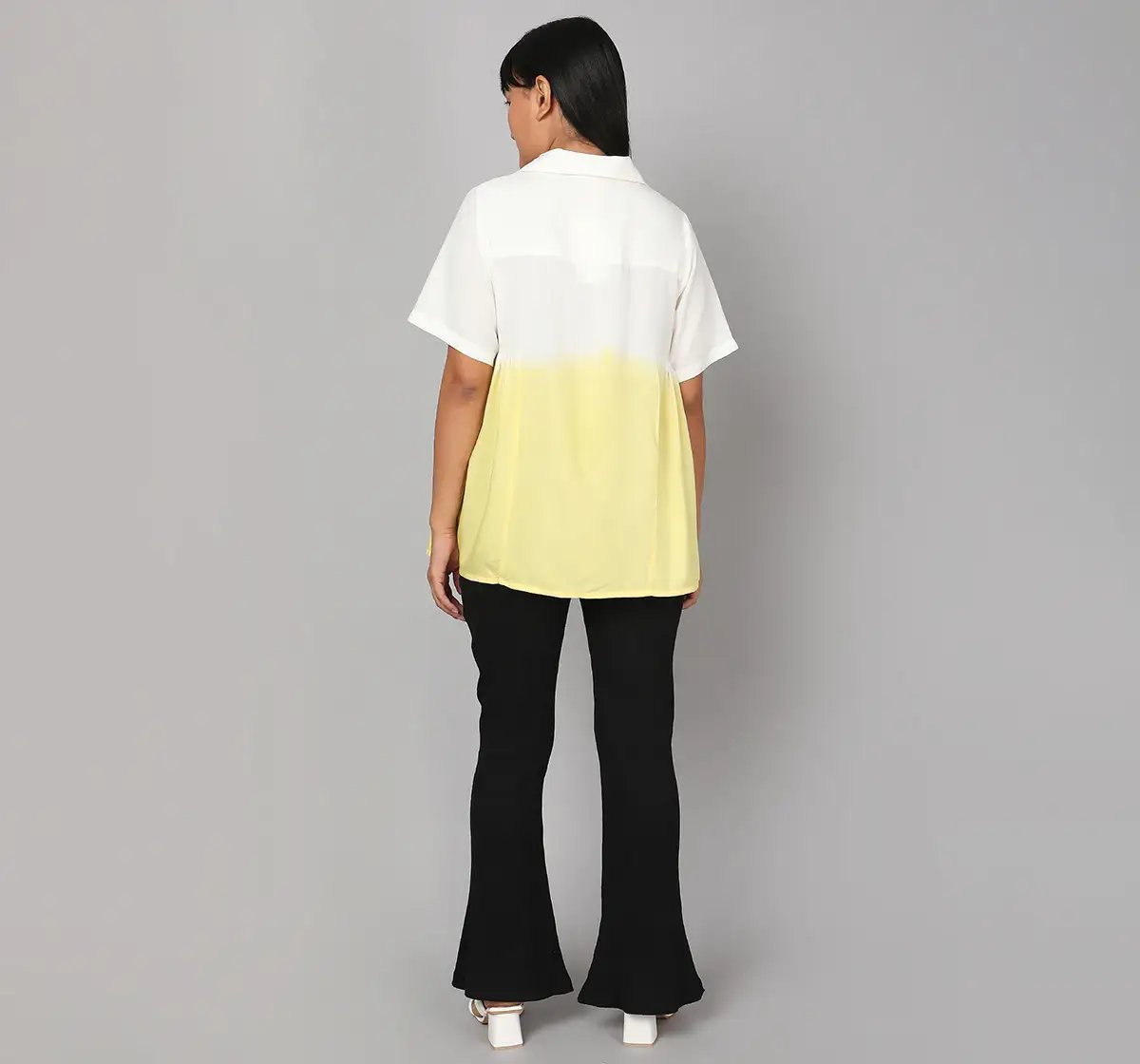 Maternity Tie Die Shirt - Yellow