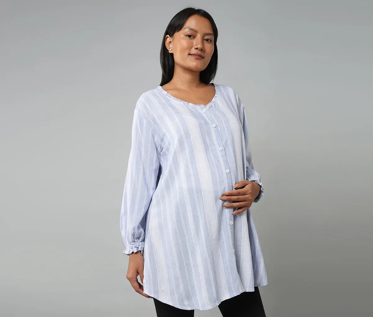 Maternity Regular Length Striped Top