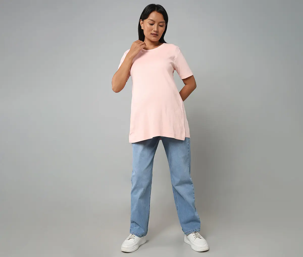 Maternity T-Shirt With Front Flap