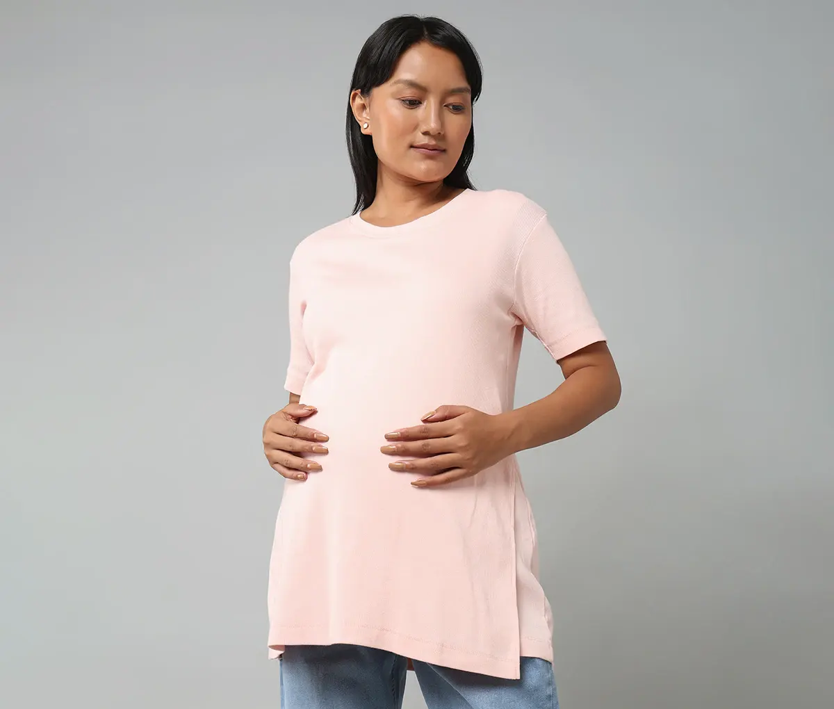 Maternity T-Shirt With Front Flap