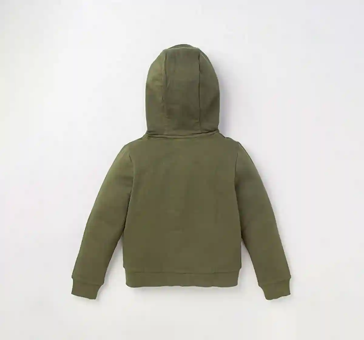 Solid Hoodie With Open Zipper