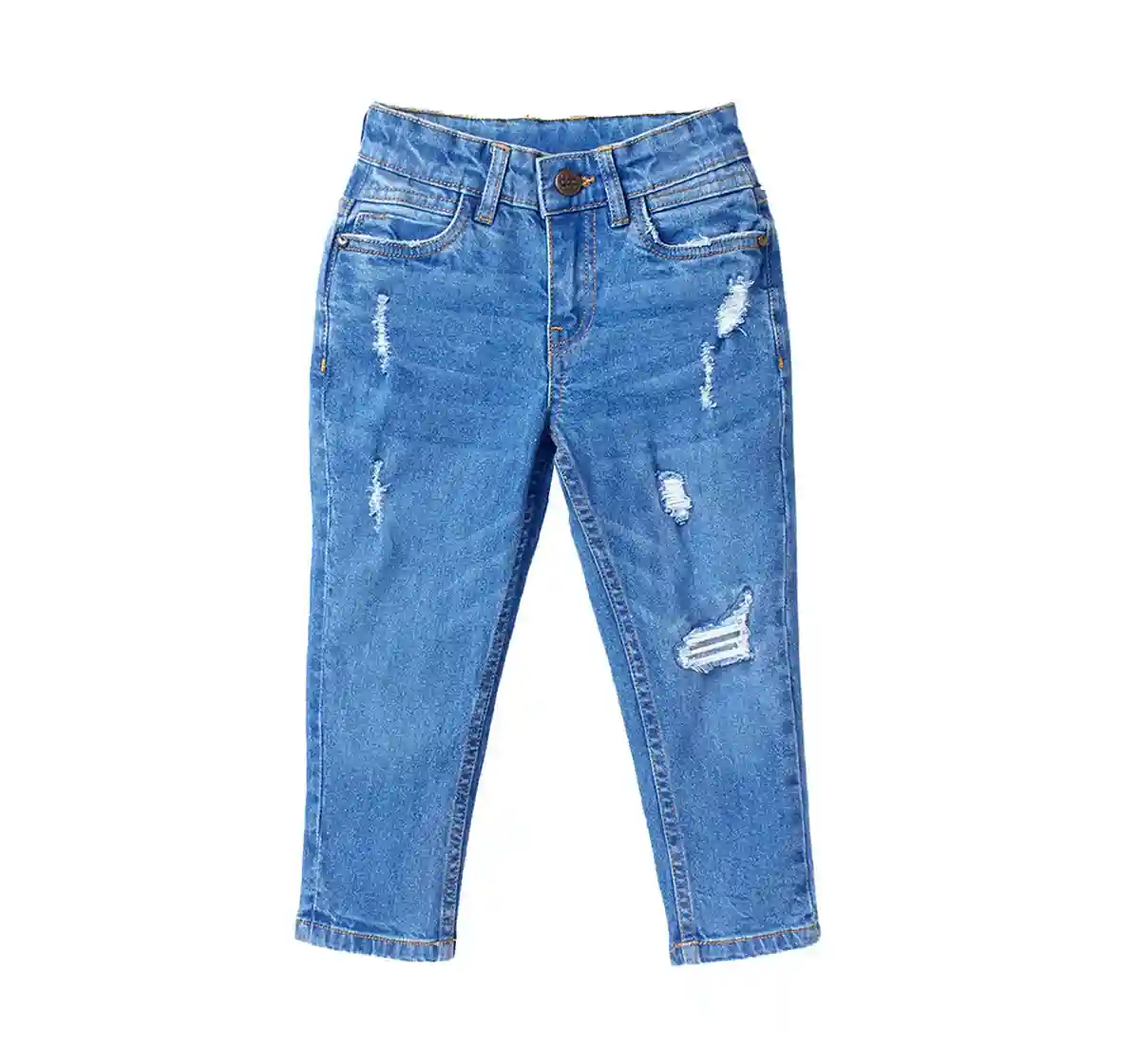 Washed Distress Stretch Denims