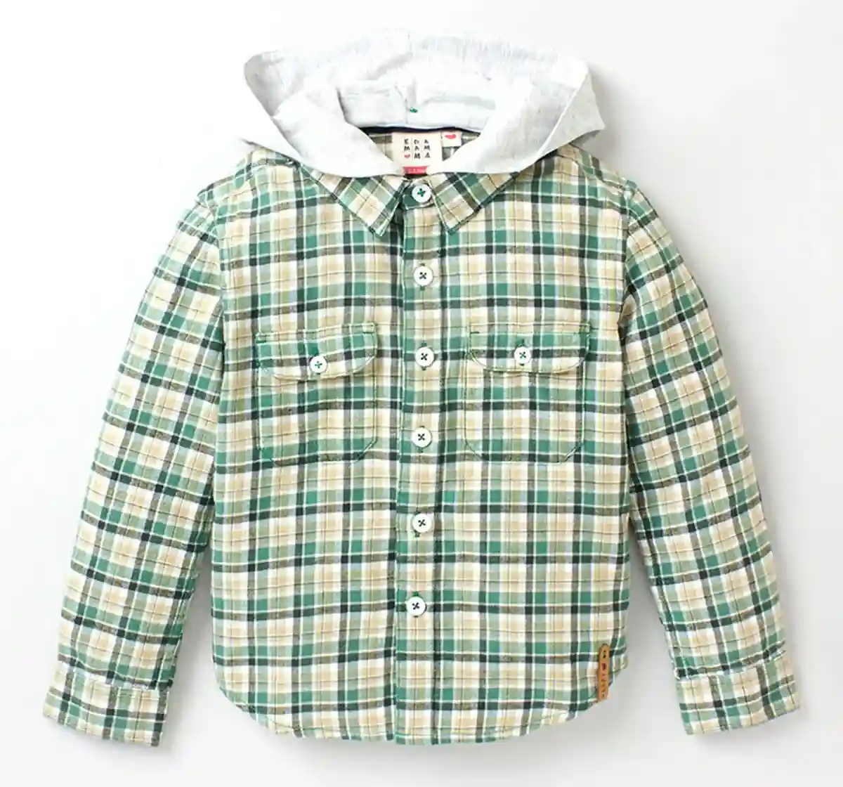Checks Shirt With Detachable Hoodie