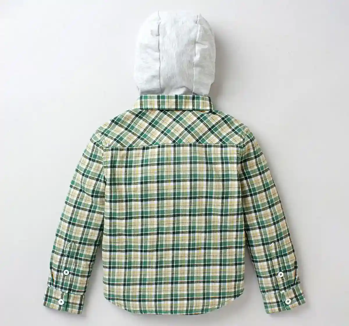Checks Shirt With Detachable Hoodie