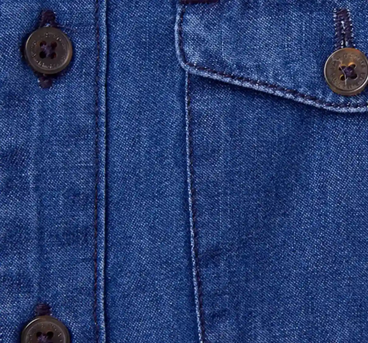 Denim Shirt With Checkered Collar