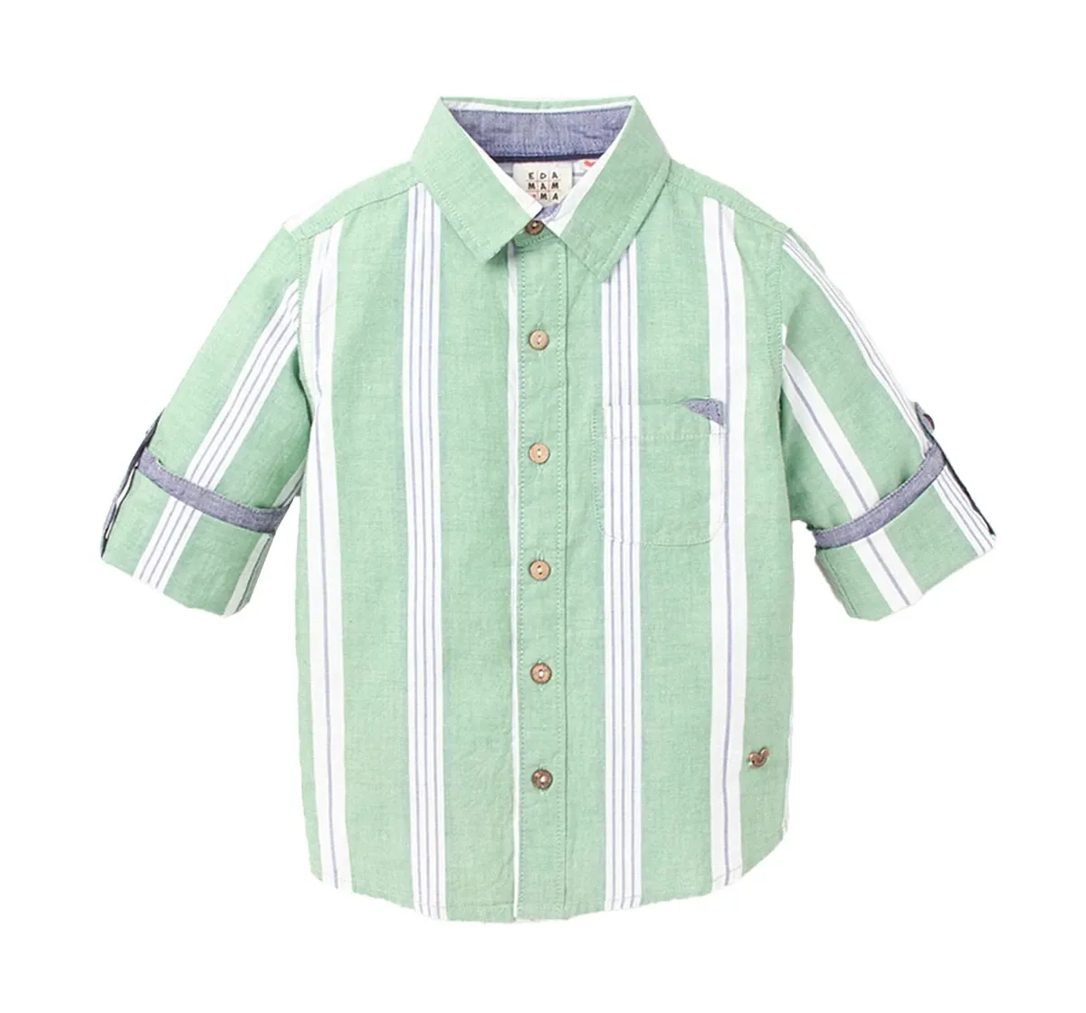 Boys Roll-Up Stripe Shirt