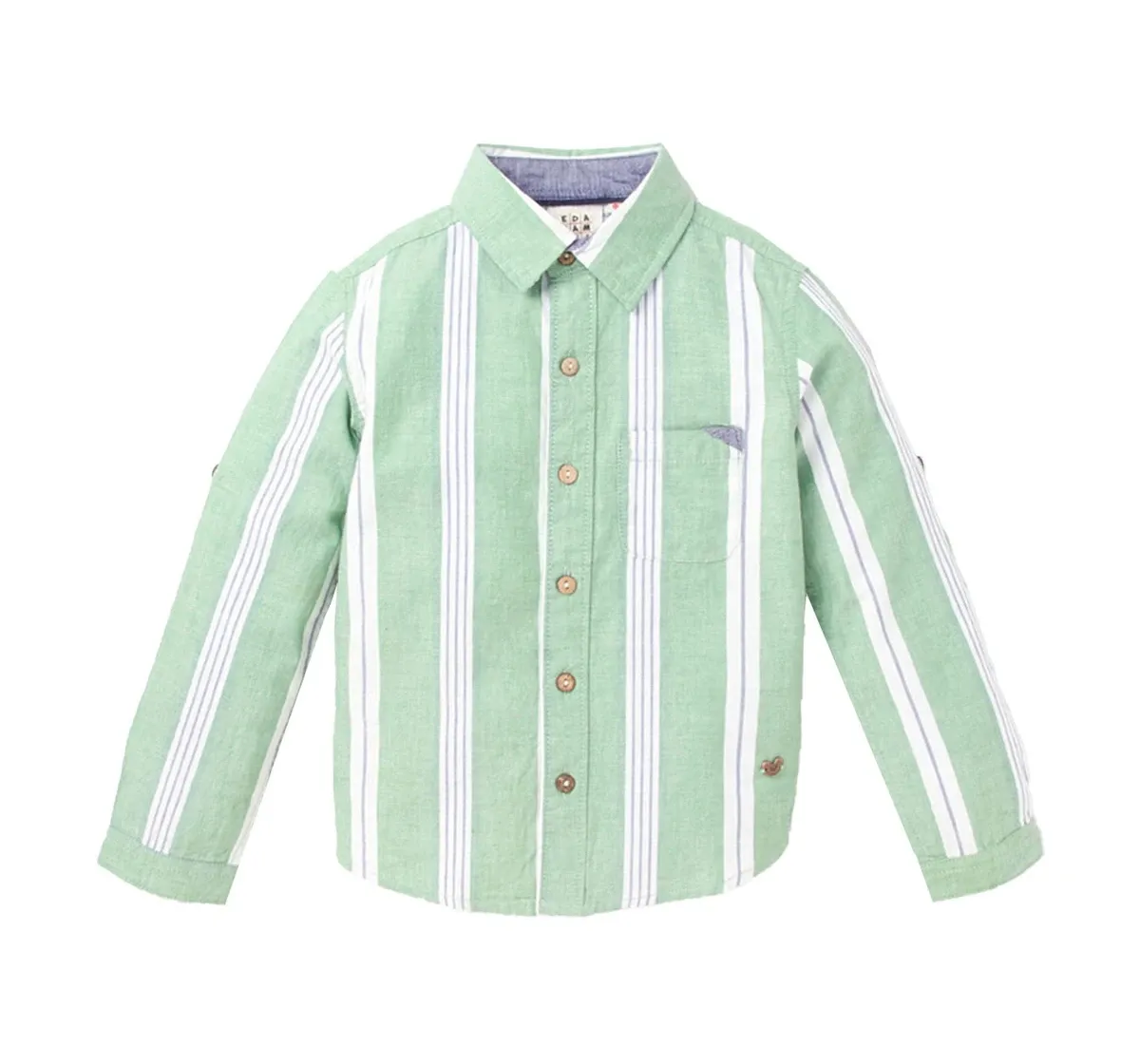 Boys Roll-Up Stripe Shirt